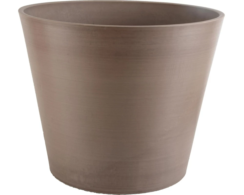 Van der Gucht Blumentopf Woodstone Ø 35 cm x 33 cm Taupe