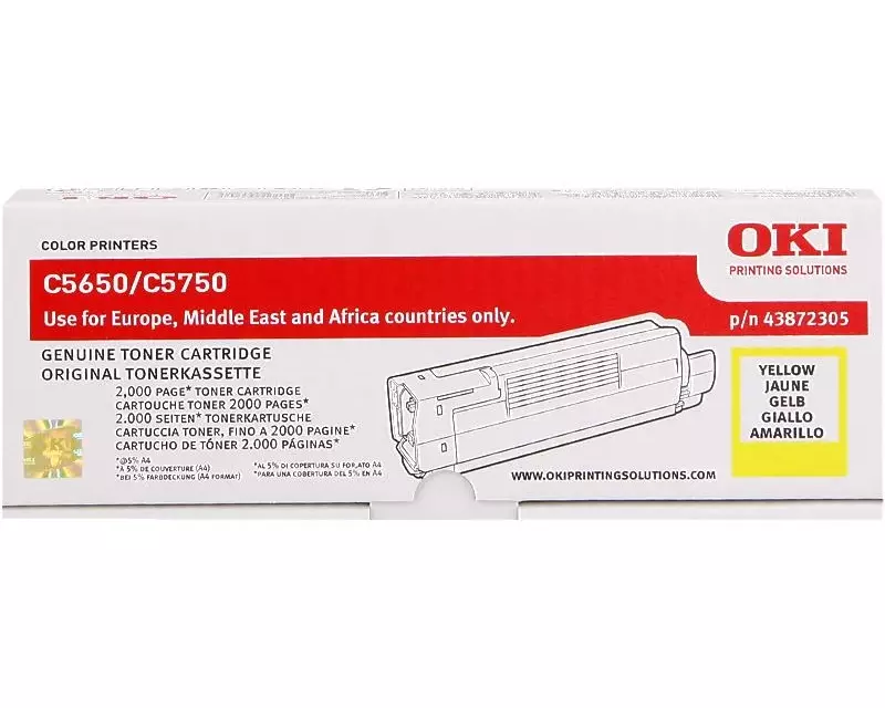 OKI Toner 43872305 Yellow