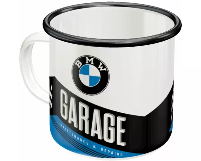 Nostalgic Art Universaltasse BMW Garage 360 ml, 1 Stück, Schwarz/Weiss