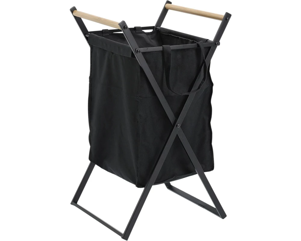 Zeller Present Wäschesammler 36.2 x 35 x 68.5, Schwarz