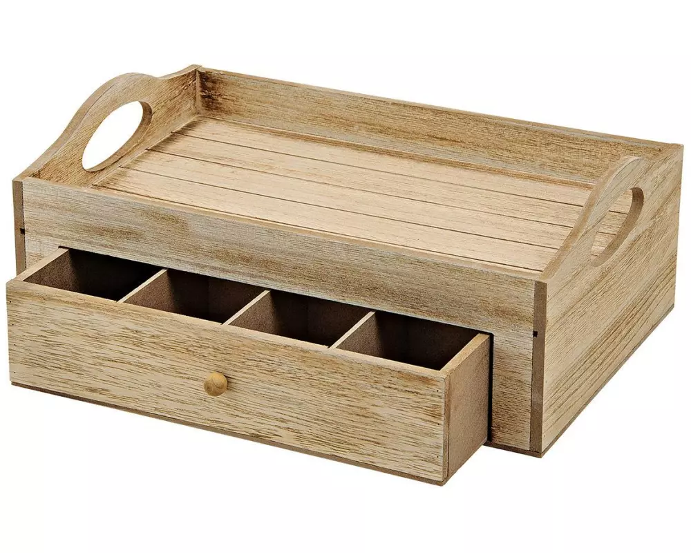 G. Wurm Teebox mit sieben Fächern 30 x 11 x 20 cm