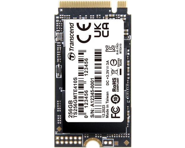 Transcend PCIe SSD 410S. SSD capacity: 256 GB, SSD form factor: M.2, Component for: PC/Laptop