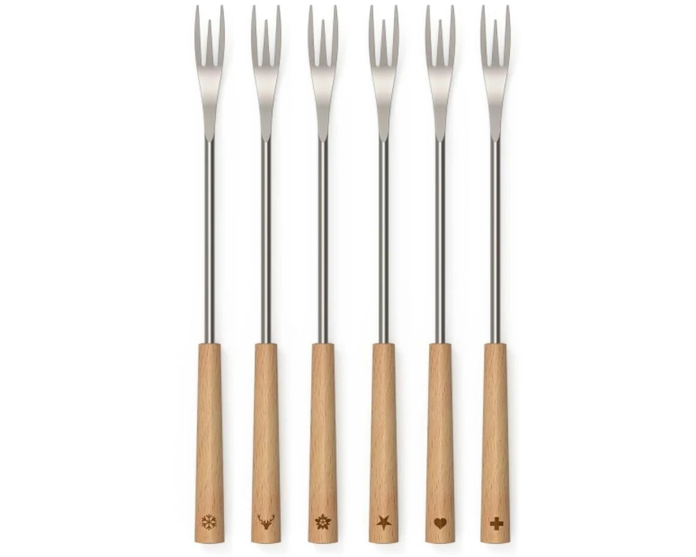 Kisag Fondue-Teleskopgabel 6 Personen, Braun