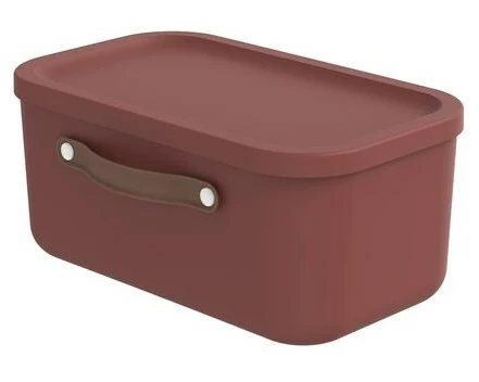 Rotho Aufbewahrungsbox Maloja 12 l, Iron Rot