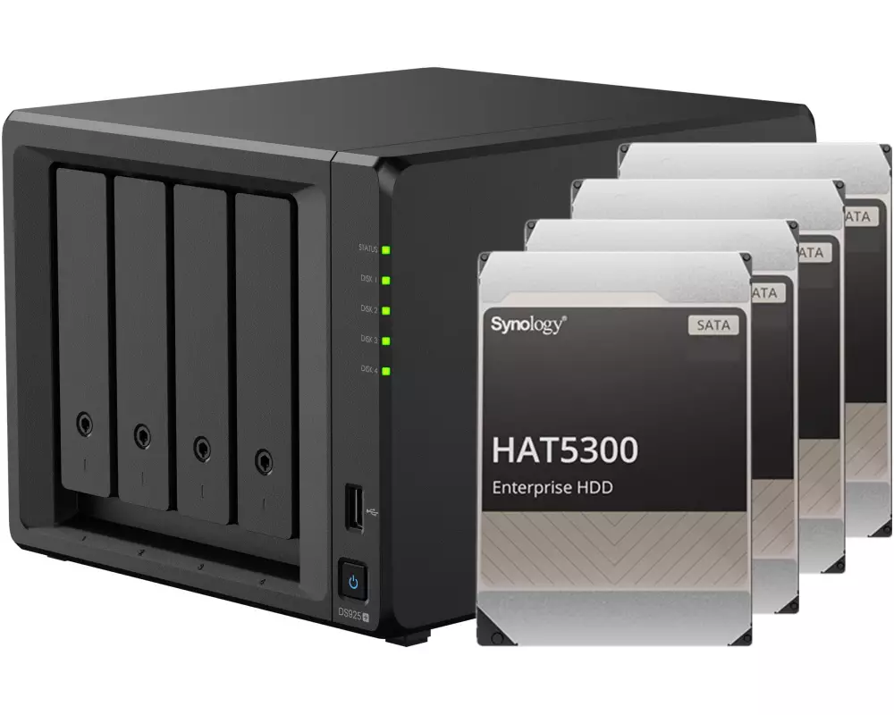Synology NAS Diskstation DS925+ 4-bay Synology Enterprise HDD 16 TB