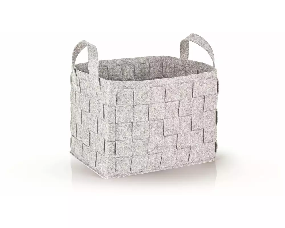 N8Werk Aufbewahrungskorb Filz 40 cm Hellgrau