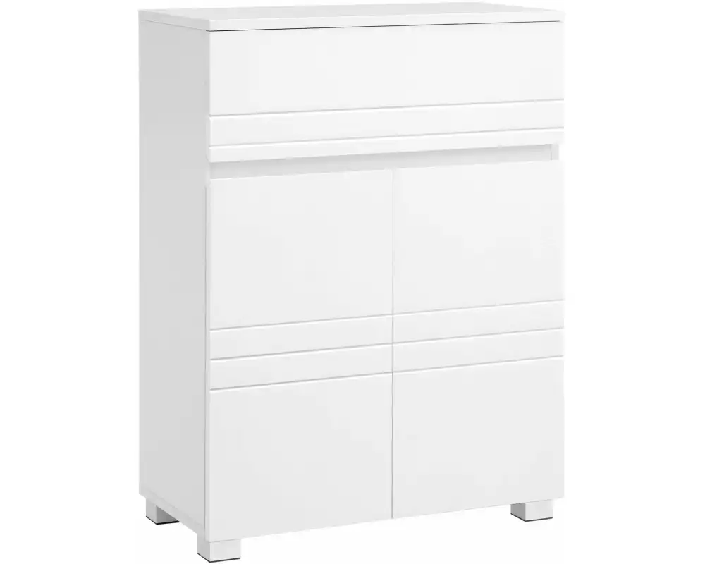 VASAGLE Badezimmerregal mit Schublade 80 x 30 cm, Weiss