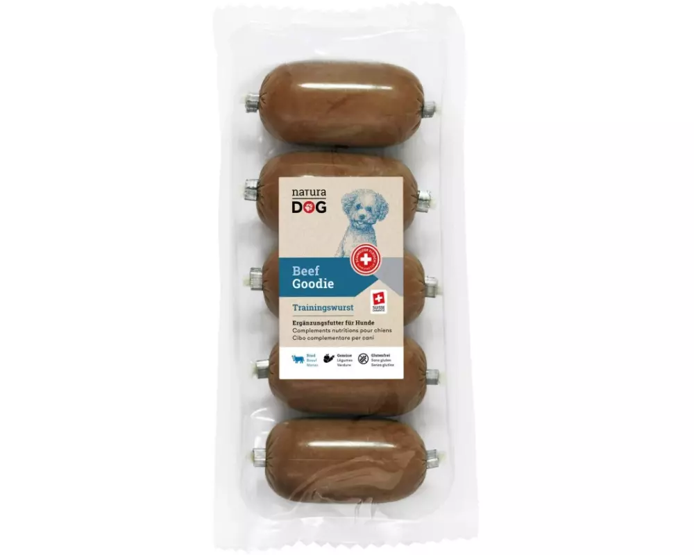 naturaDog Wurst Beef Goodie, Mulitpack 5x 50 g