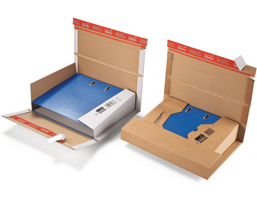 COLOMPAC Versandkarton Ordner A4 2053498 158g, braun, Kleber 20 Stück