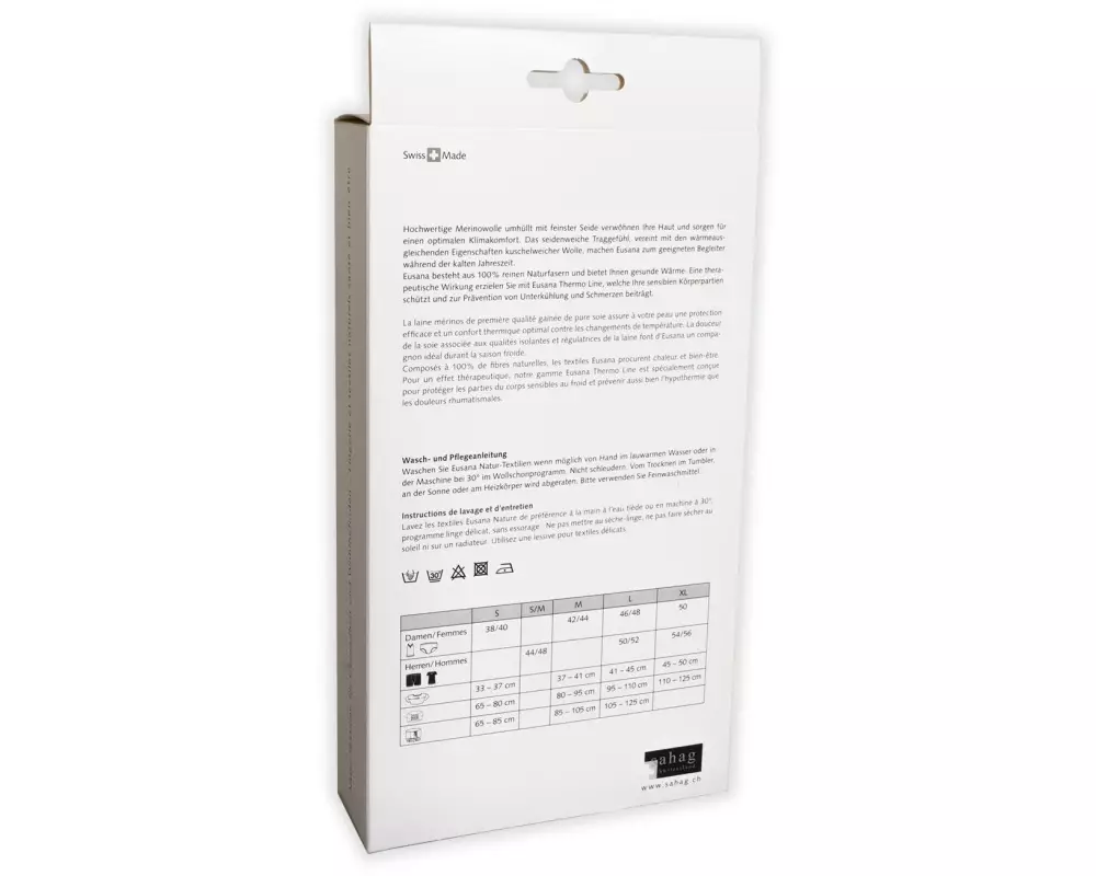 Eusana Nierenwärmer anatomisch schwarz XL