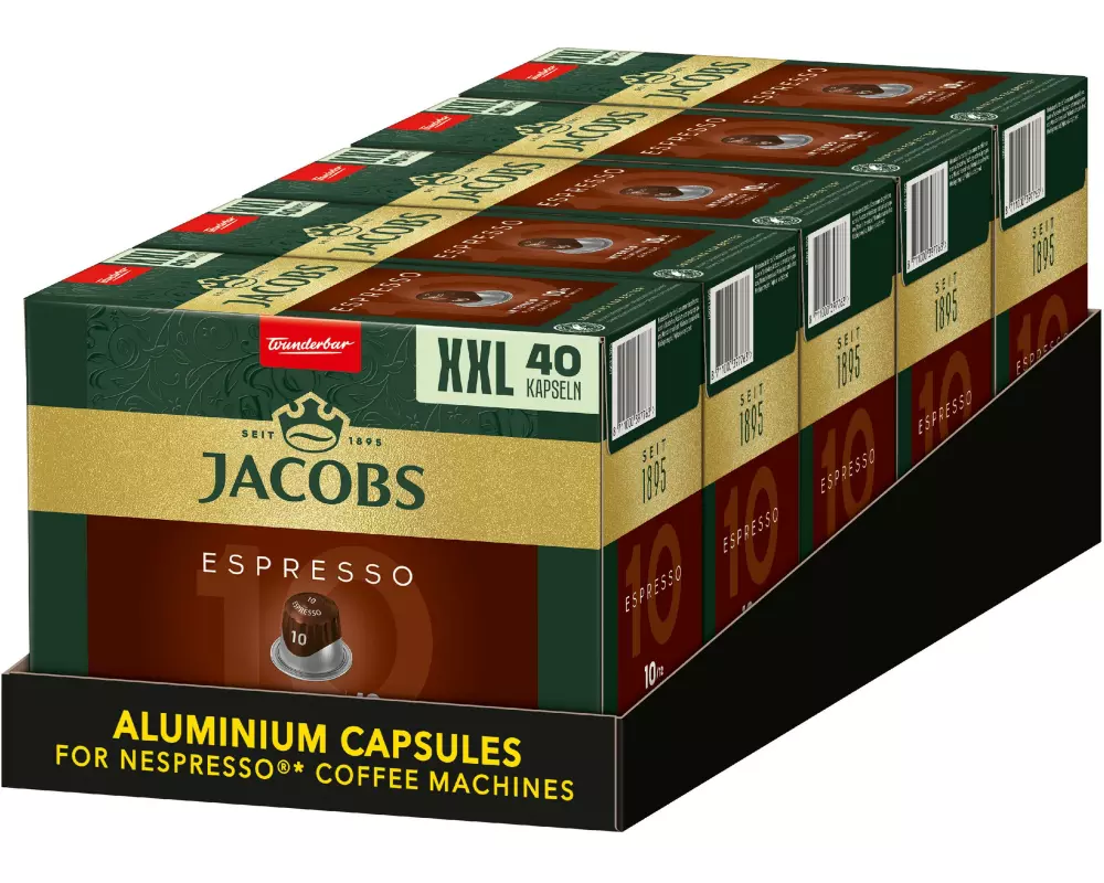 Jacobs Kaffeekapseln Espresso 10 Intenso 5 x 40 Stück