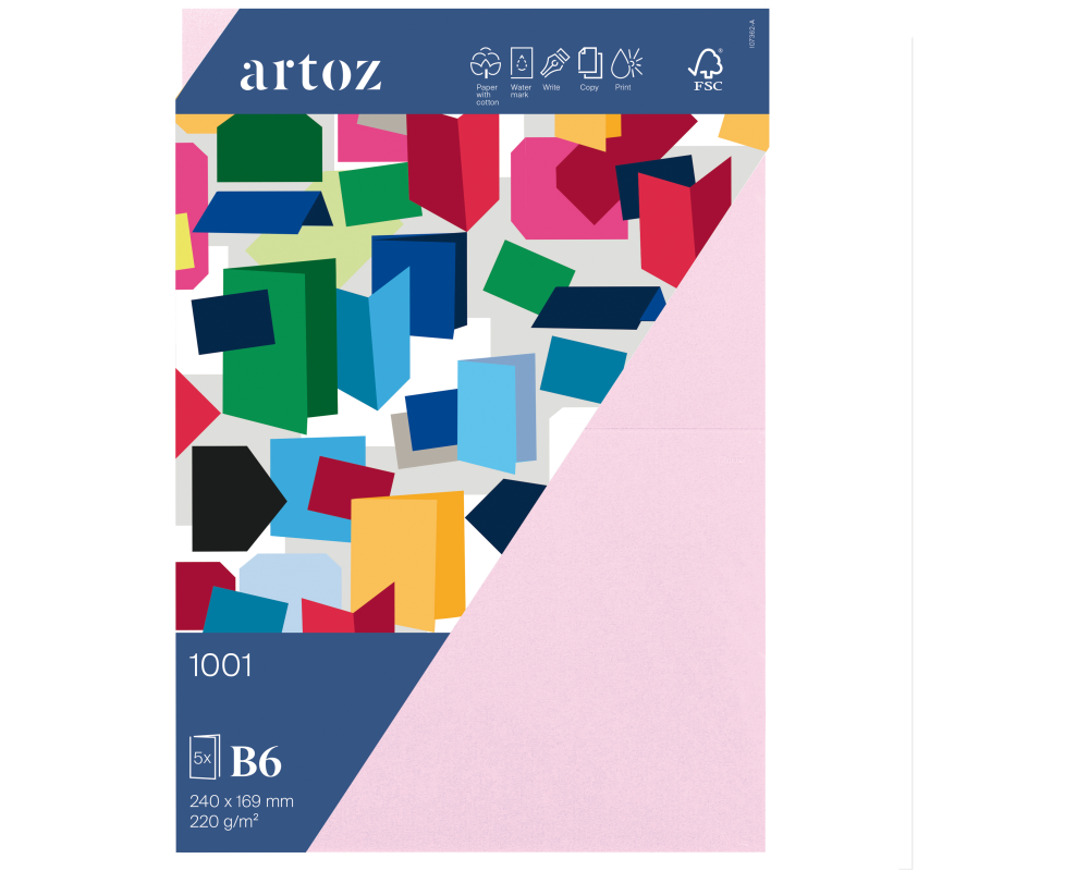 ARTOZ Karten 1001 B6 10736226-483 220g, kirschblüte 5 Blatt