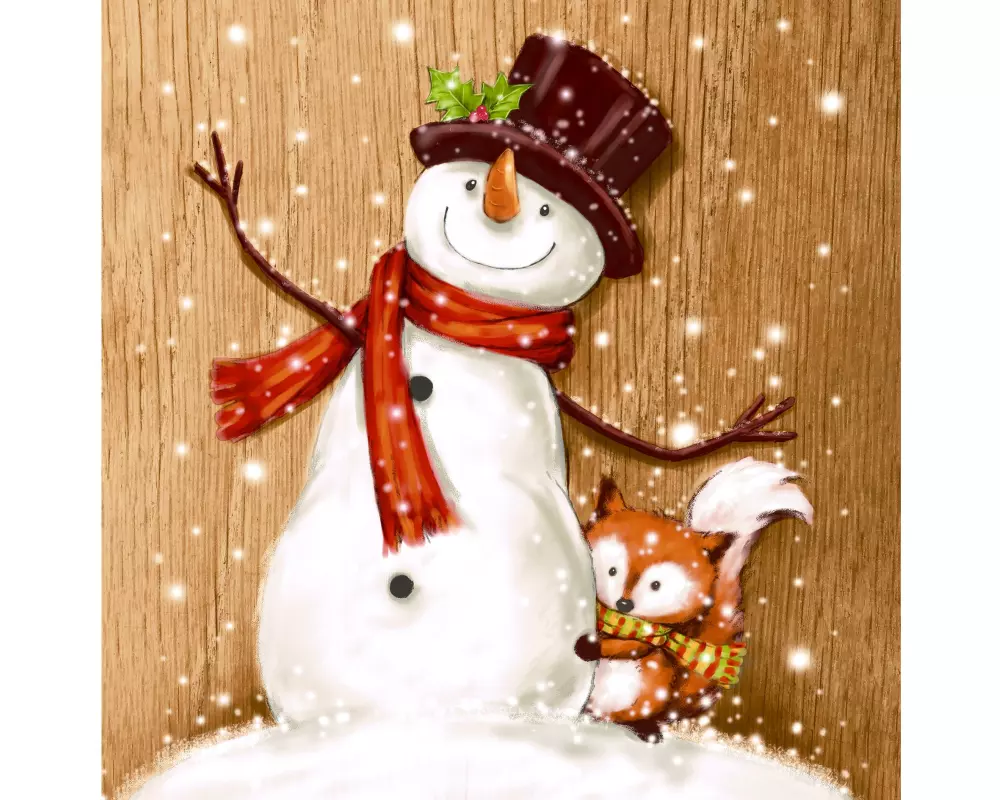 Paper + Design Weihnachtsservietten Cheery Snowman 33 cm x 33 cm, 20 Stück