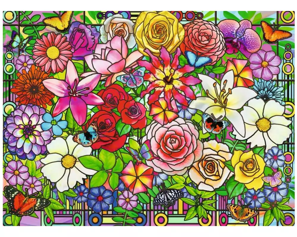 Ravensburger Puzzle Tiffany Flowers 100 XL Teile