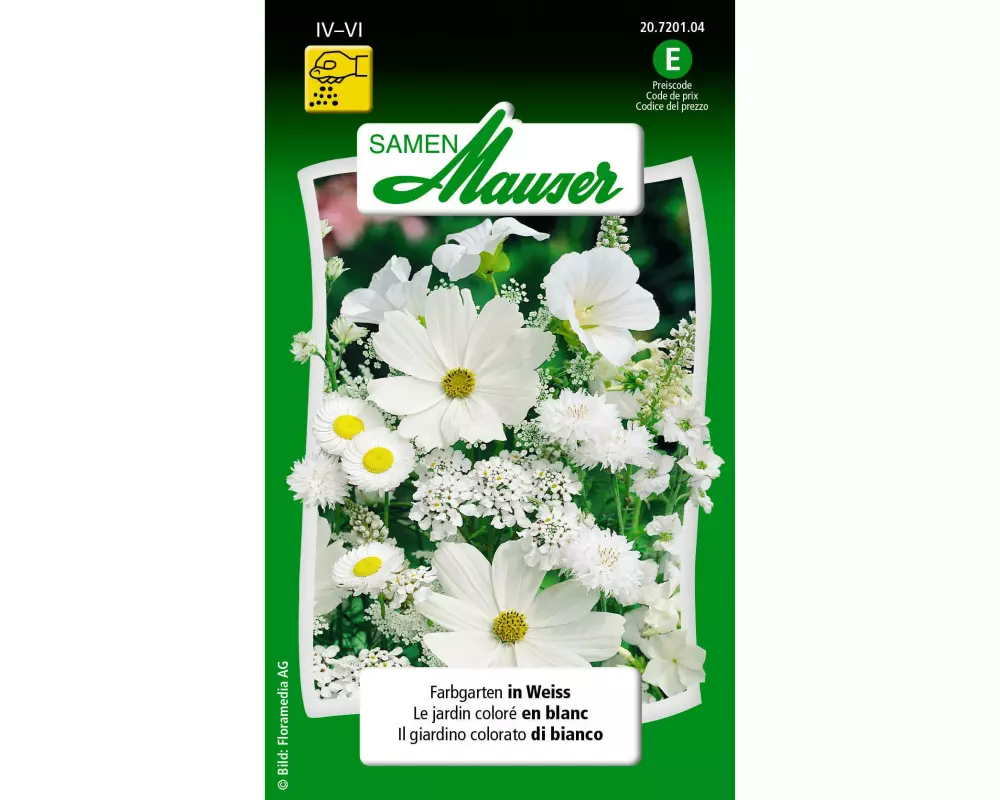 Samen Mauser Saatgut Farbgarten in Weiss