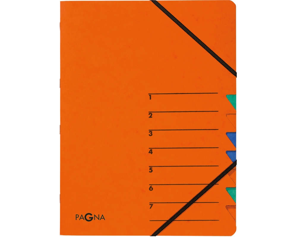 PAGNA Fächermappe EASY A4 24061-12 orange 7 Fächer