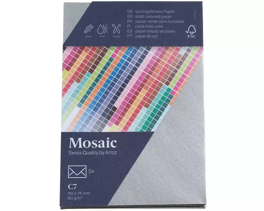 Artoz Couvert Mosaic C7, 5 Stück, Silber