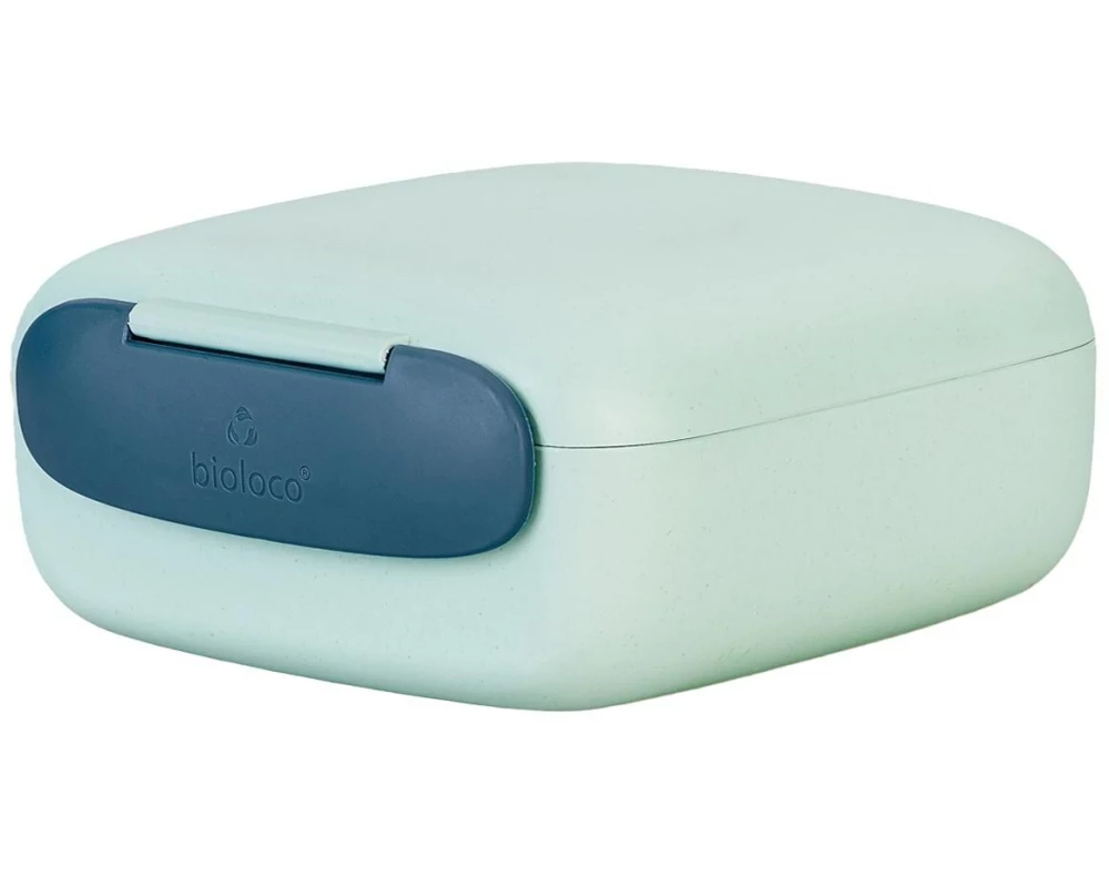 BioLoco Lunchbox mini square-Morning mist Blau/Mint
