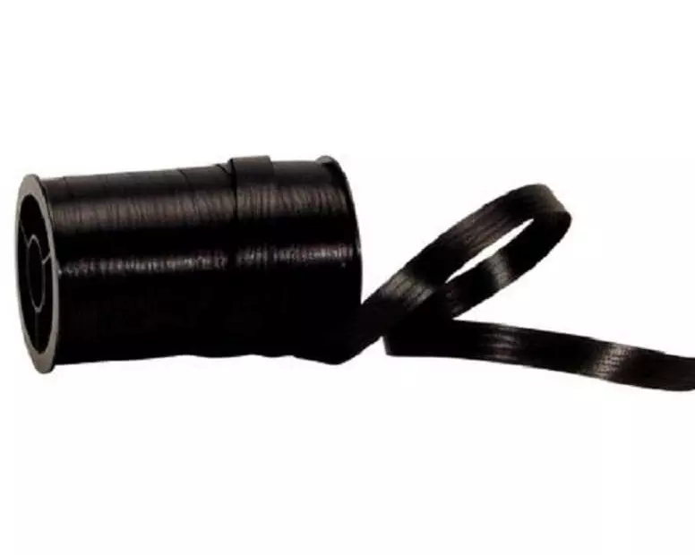 Spyk Geschenkband Poly Matt 7 mm x 20 m, Schwarz