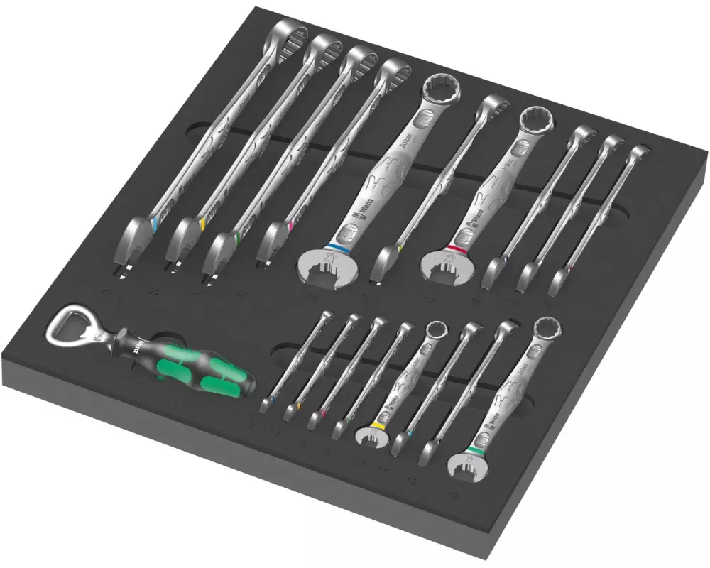 Wera Ringmaulschlüssel-Satz Schaumstoffeinlage 6003 Joker, 19-tlg