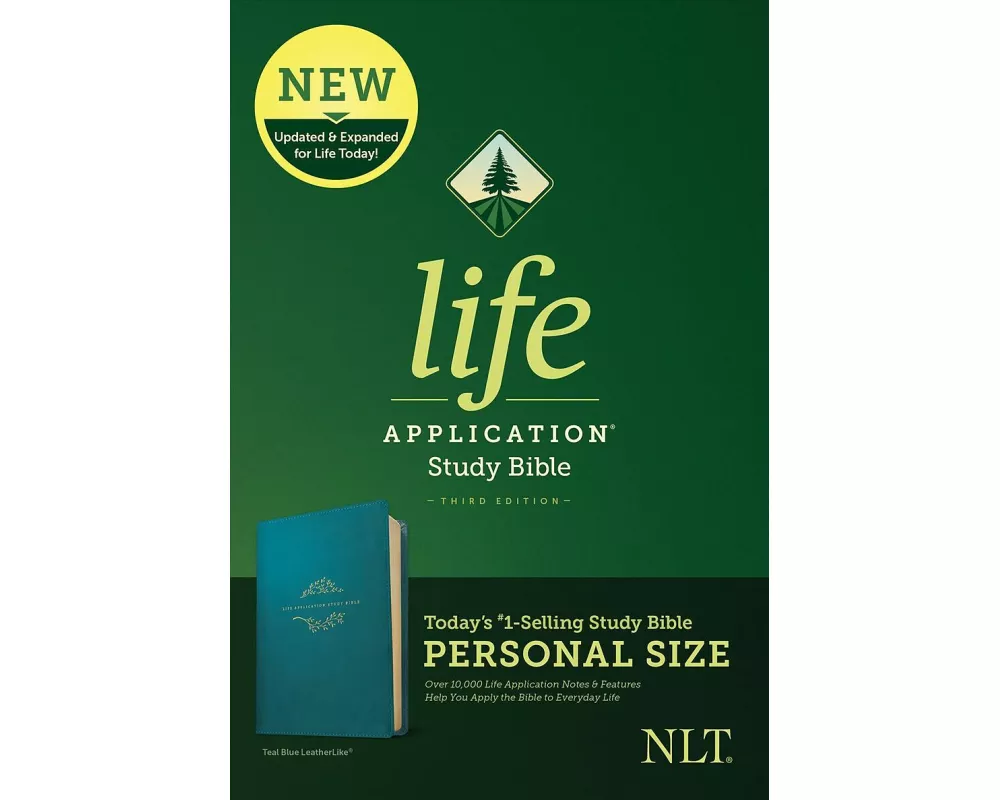 NLT Life Application Study Bible, Third Edition, Personal Size (Leatherlike, Teal Blue)