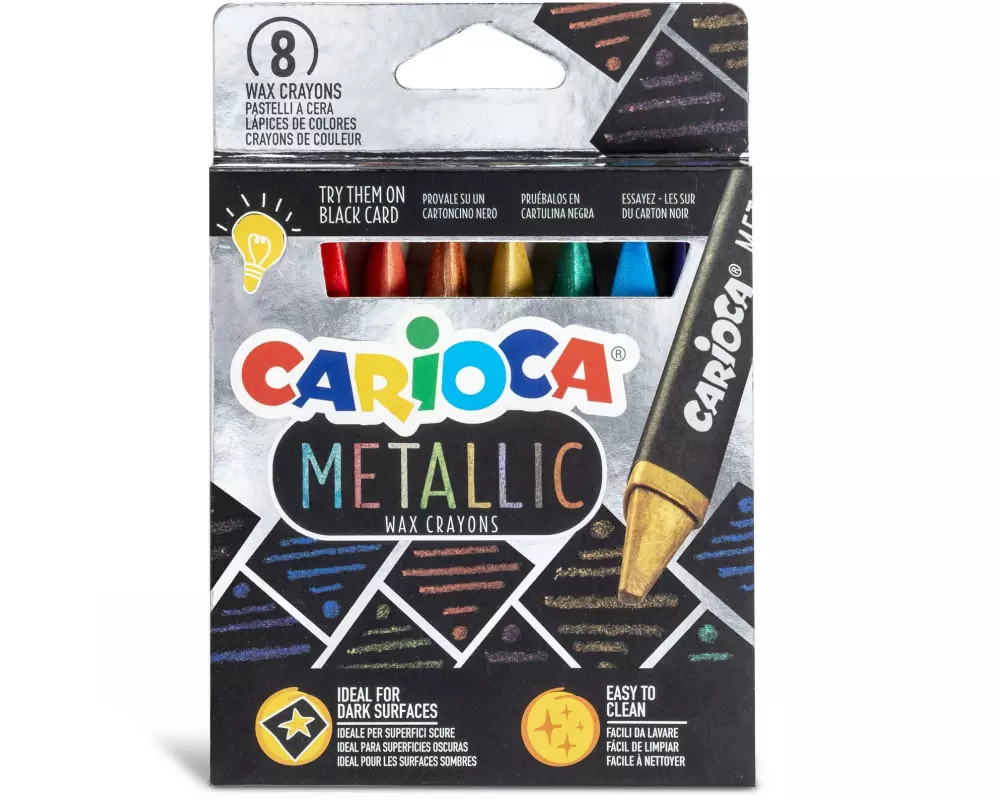 Carioca Wachsmalstifte Metallic E-8 Mehrfarbig