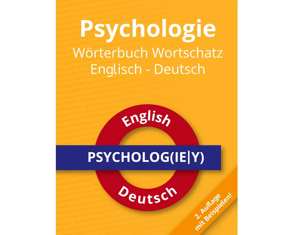 Psychologie Wörterbuch Wortschatz Englisch - Deutsch
