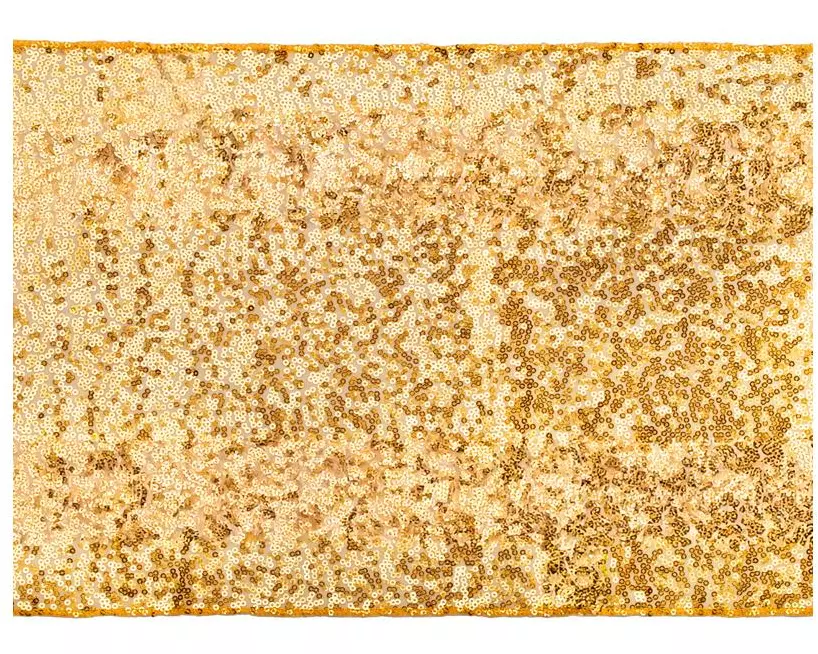 Partydeco Tischläufer Pailetten 30 x 500 cm, Gold, 1 Stück