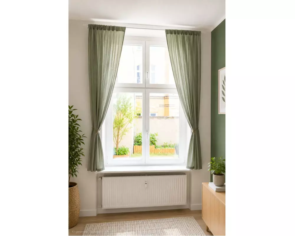 Urbanara URBANARA Vorhang 2er-Set Musselin Trofa 135 cm x 320 cm