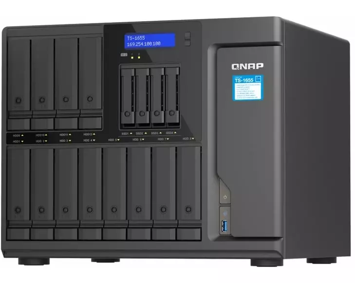 QNAP 16-Bay NAS Intel Atom C5125 8-core/8-thread 2.8GHz processor