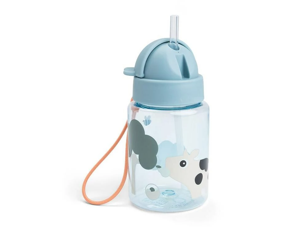 done by deer Trinkflasche Tiny farm Blau 280 ml