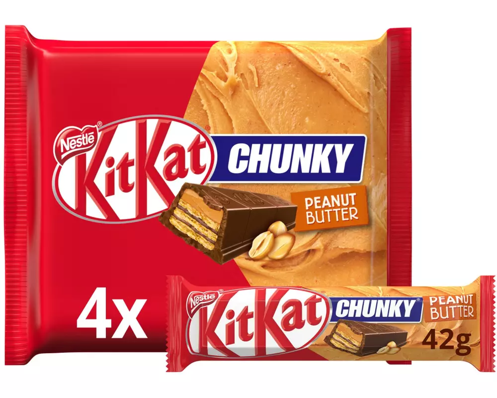 Nestlé Snacks Riegel KitKat Chunky Peanut Butter 4 x 42 g