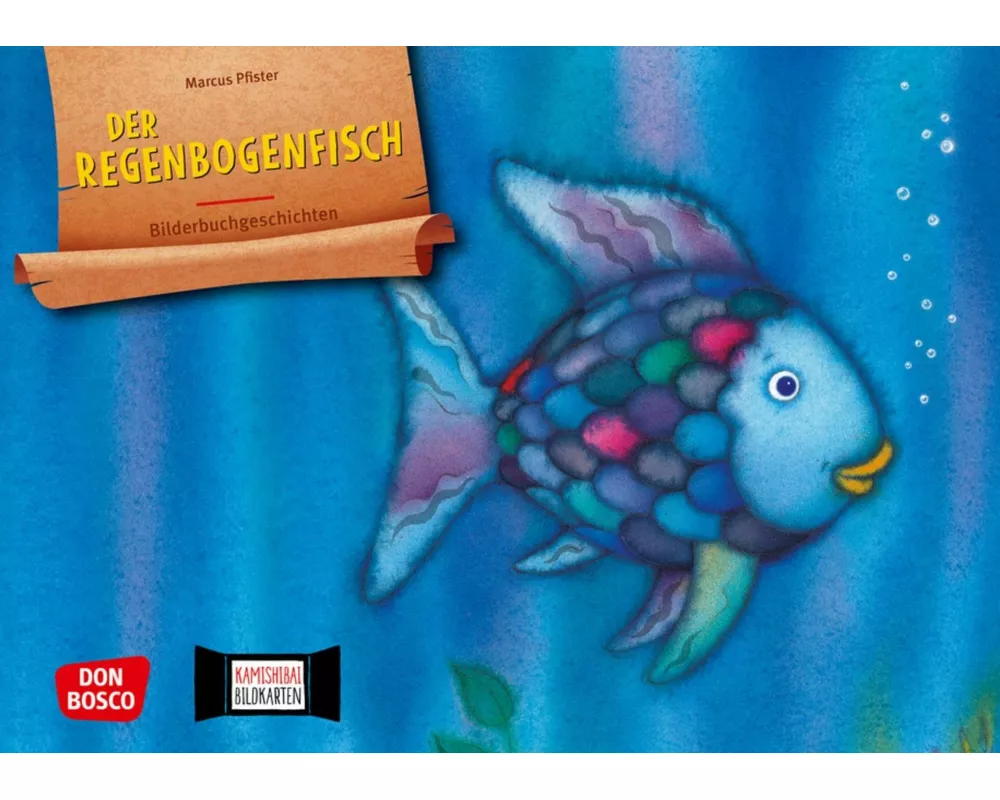 Der Regenbogenfisch, m. schillernden Schuppen. Kamishibai Bildkartenset
