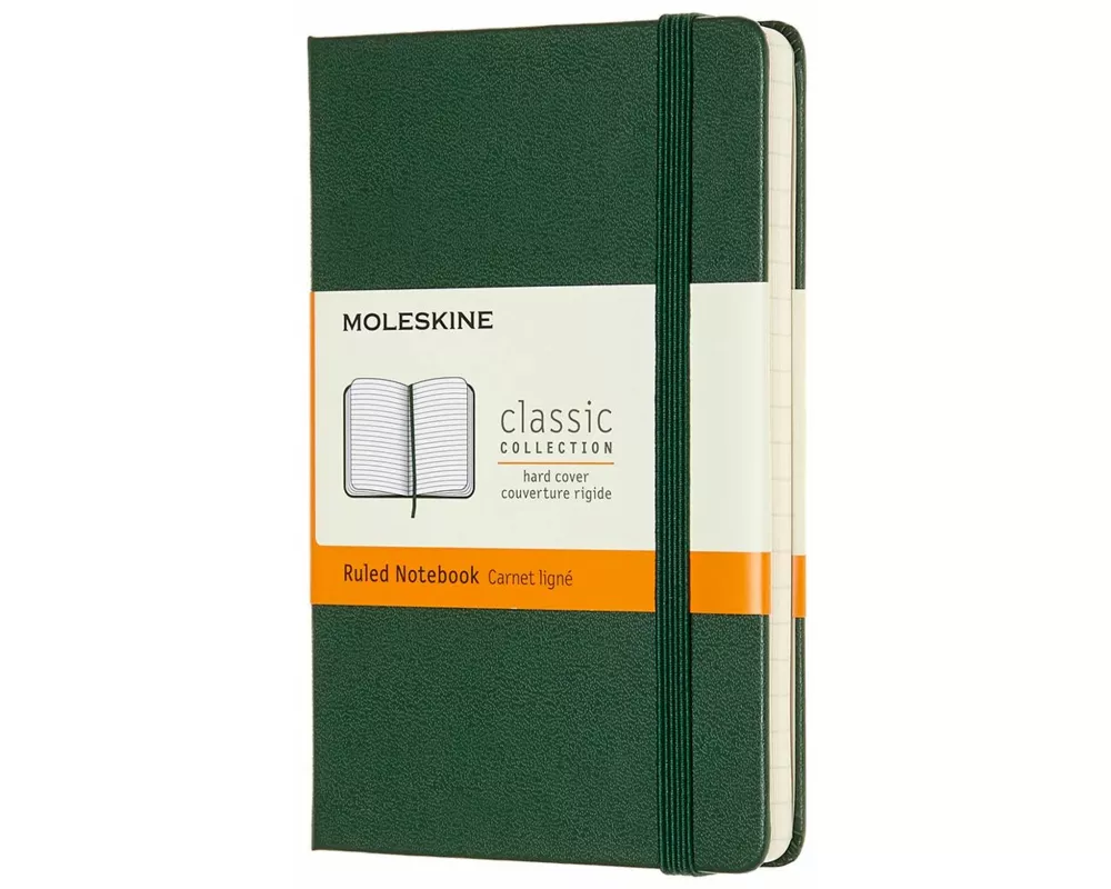 Moleskine Notebook P/A6, Ruled, Hard Cover, Myrtle Green