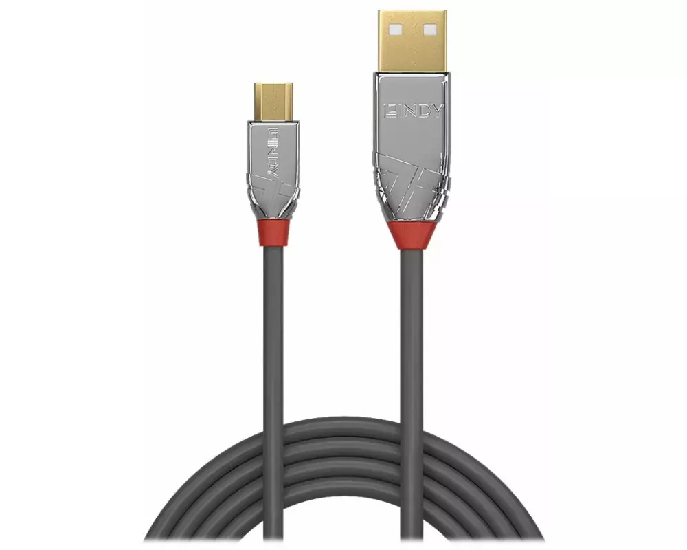 LINDY Cromo Line USB Cable, USB 2.0, USB/A-MicroB M-M, 3m