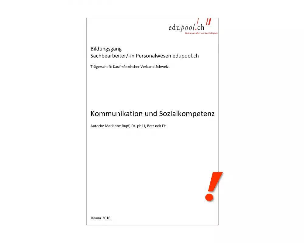 Modul Kommunikation und Sozialkompetenz (altes Modell)