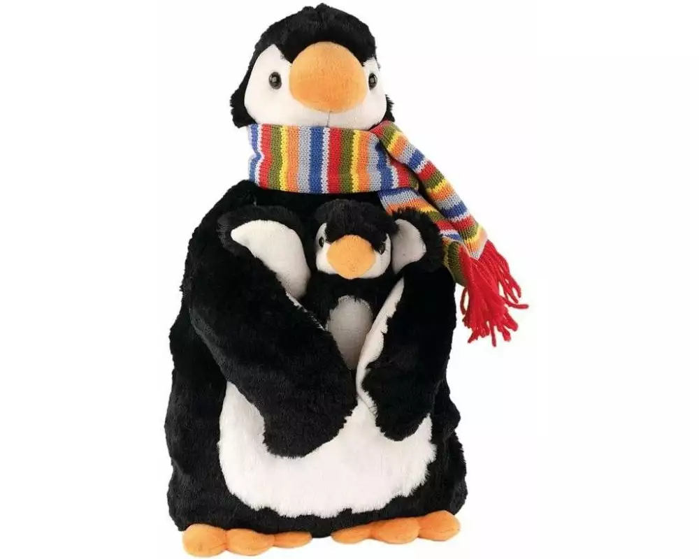 Sänger Wärmflasche Pinguin 0.8 Liter, Schwarz