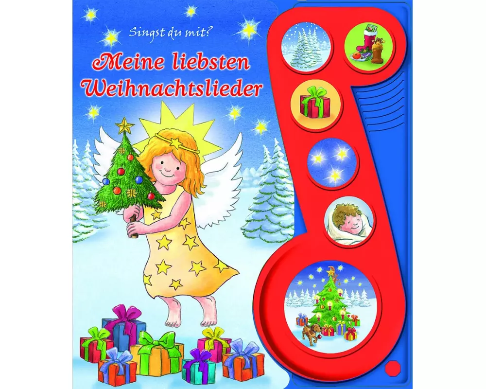 Meine liebsten Weihnachtslieder - Liederbuch mit Sound - Pappbilderbuch mit 6 Melodien