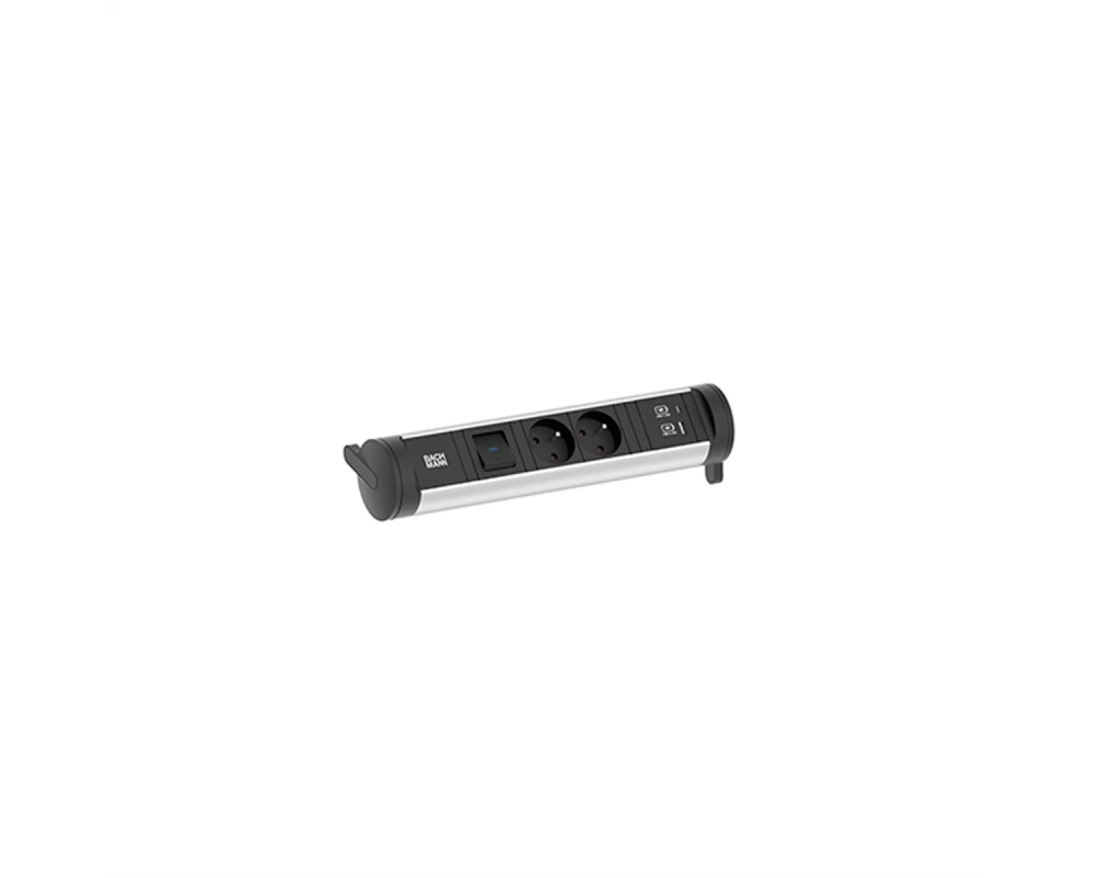 BACHMANN CYCLE Base 2xUTE 1xSchalter 1xUSB A/C 22W 0,2m GST18