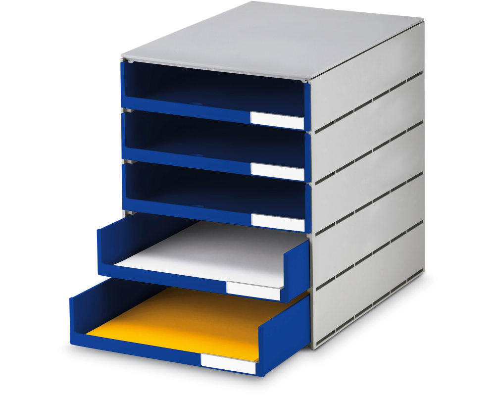 STYRO Schubladenbox grau 16-800138 5 Fächer