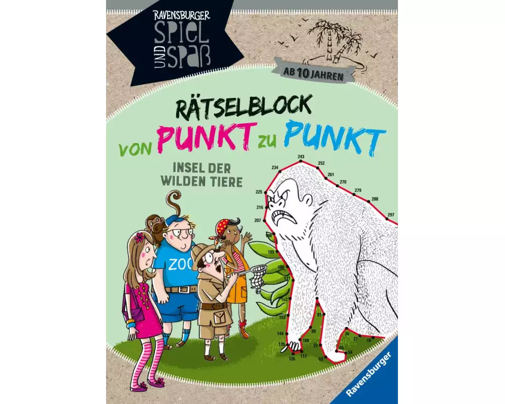 Rätselblock von Punkt zu Punkt: Insel der wilden Tiere