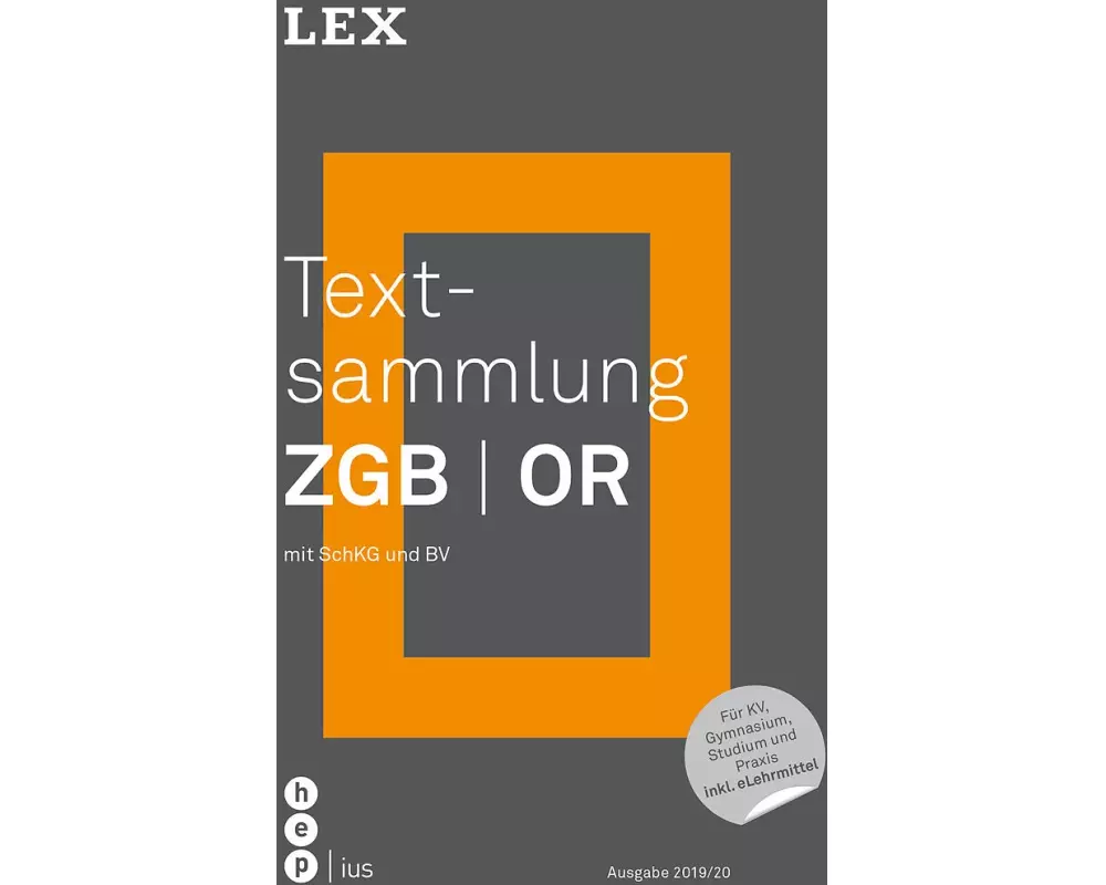 Textsammlung ZGB OR. Mit SchKG und BV
