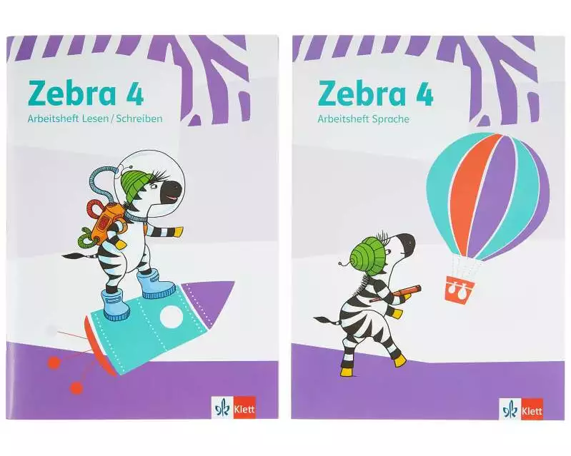 Zebra 4. Paket: Arbeitsheft Lesen/Schreiben und Arbeitsheft Sprache Klasse 4