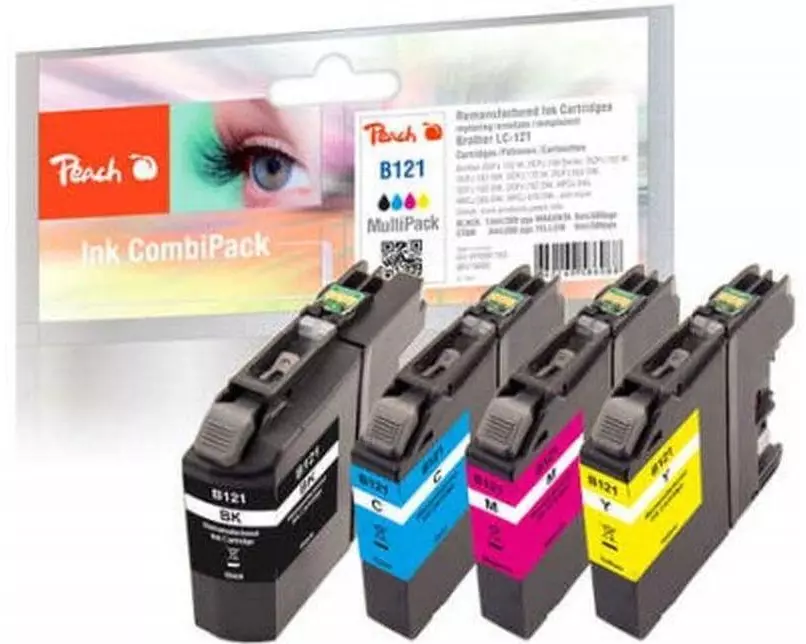 Peach Tintenset Brother LC-121