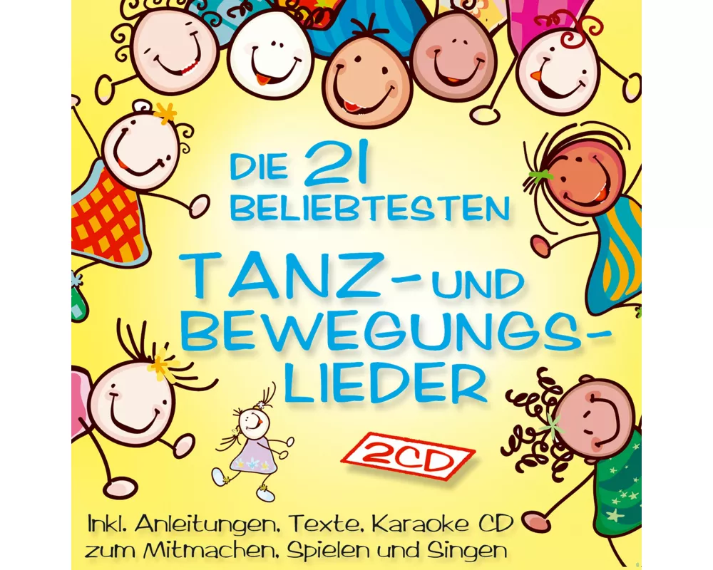 Die 21 beliebtesten Tanz-u.Bewegungslieder