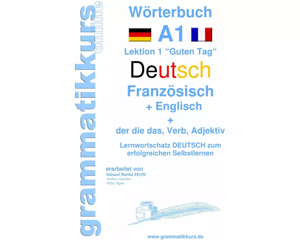 Wörterbuch Deutsch - Französisch - Englisch Niveau A1