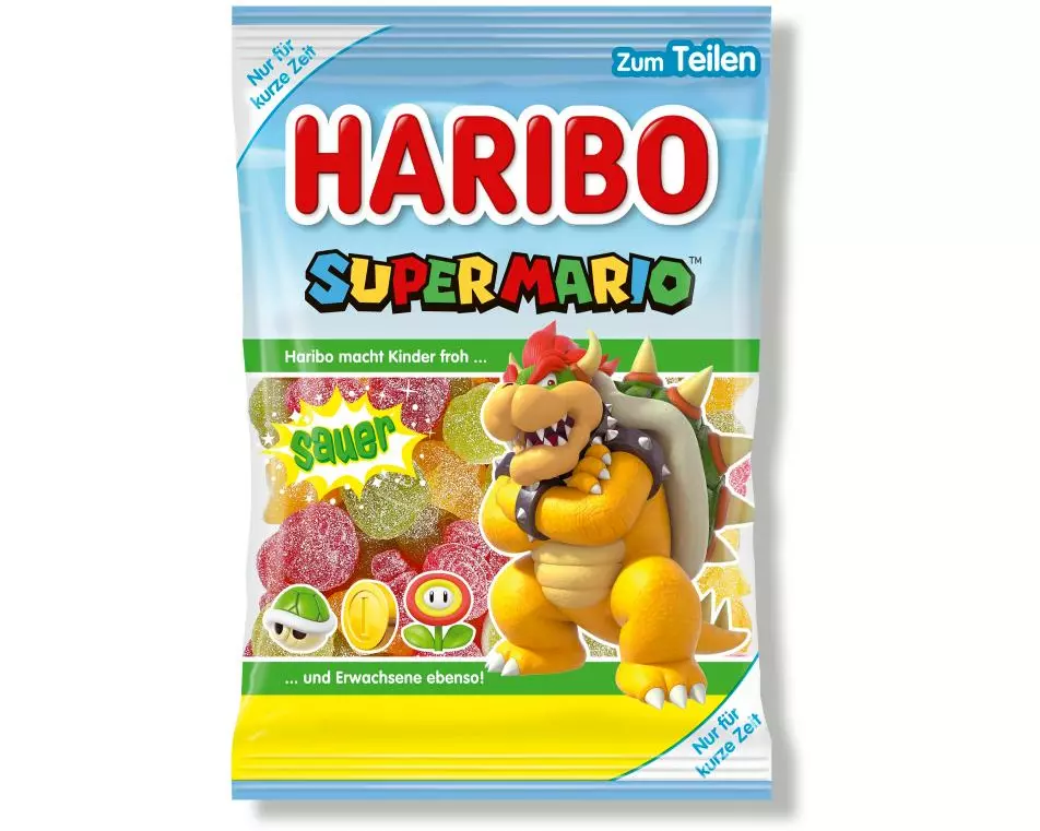 Haribo Gummibonbons Haribo Super Mario Sauer Beutel 175 g