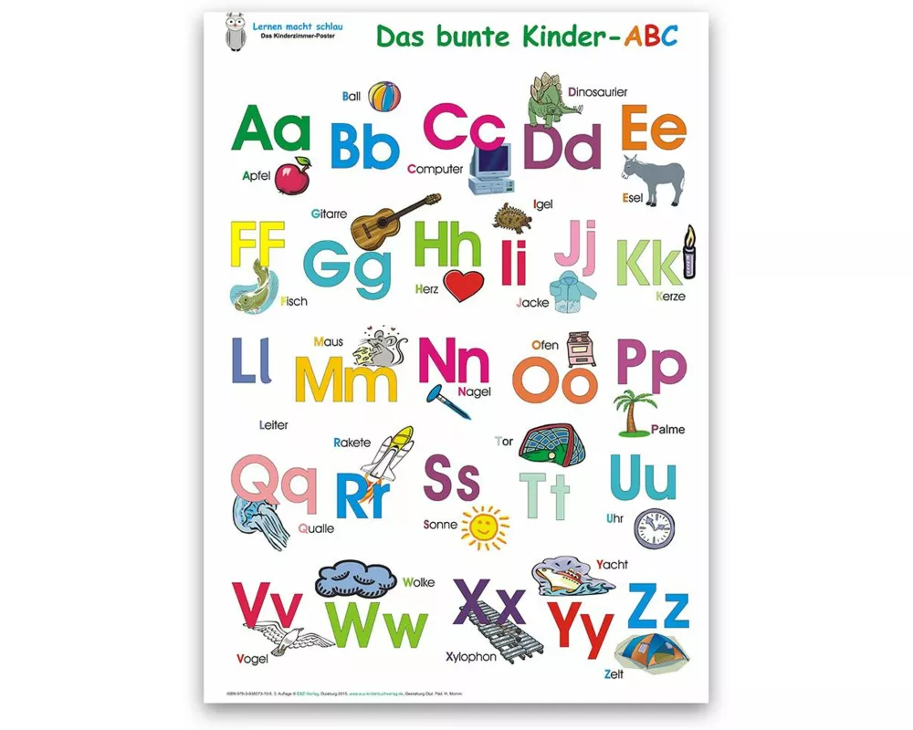 Das bunte Kinder-ABC. Poster 100 x 70 cm