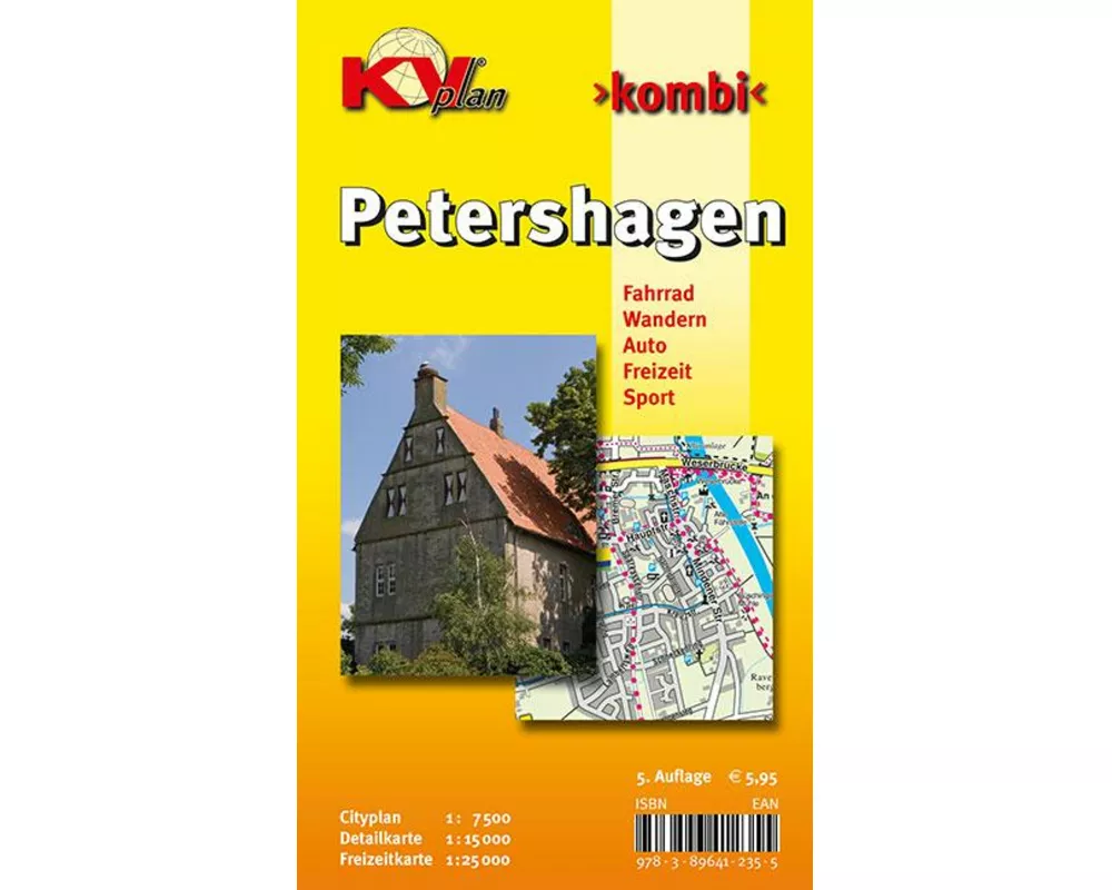 Petershagen, KVplan, Radkarte/Wanderkarte/Stadtplan, 1:25.000 / 1:15.000 / 1:7.500
