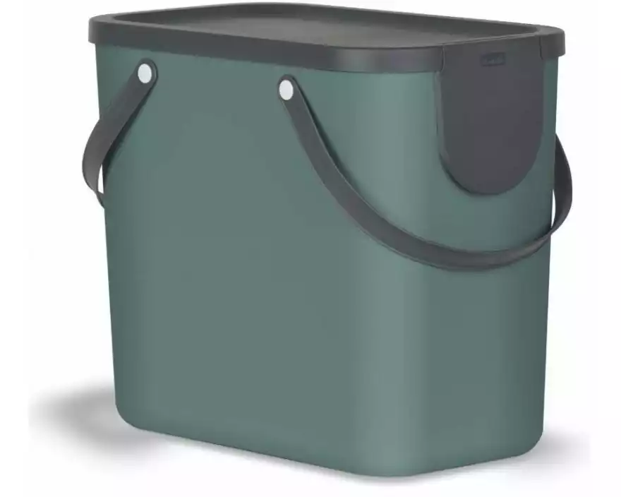 Rotho Recyclingbehälter Albula 25 l, Mistletoe Grün